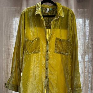 Oversized Velvet Shirt